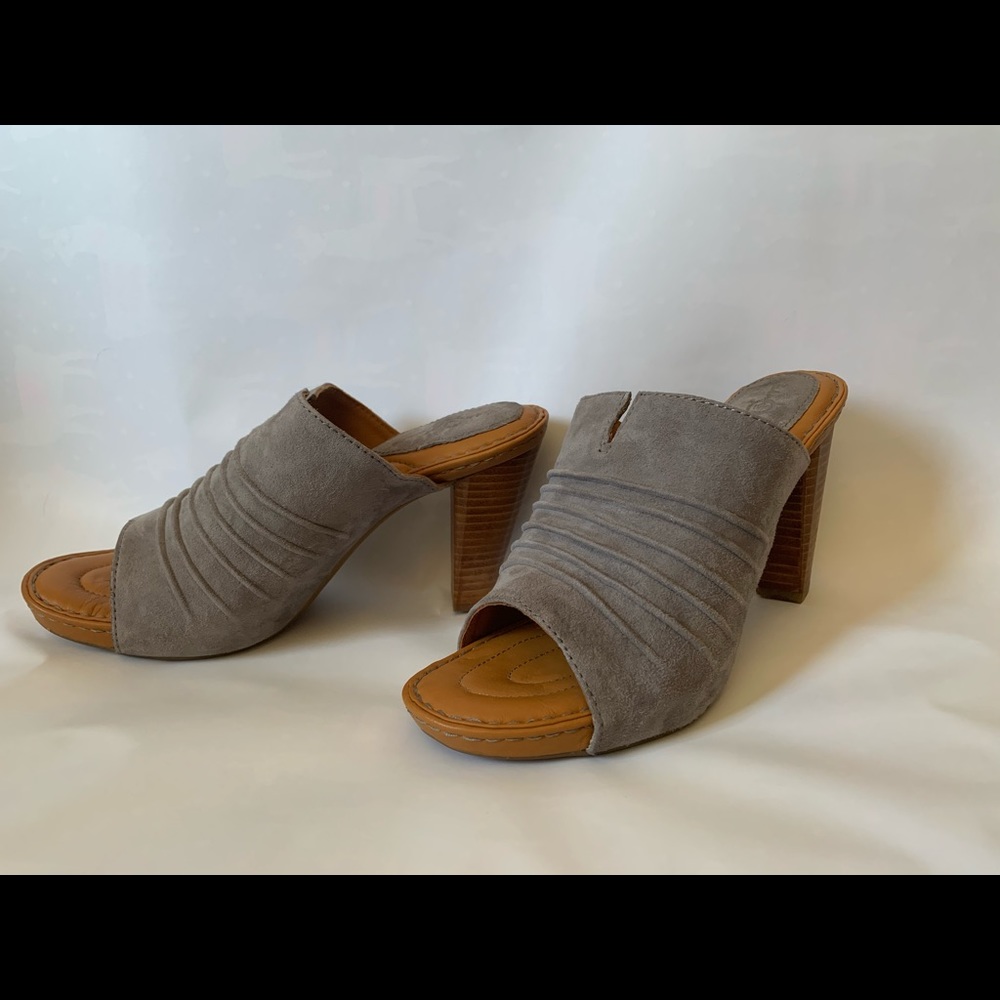 Brand new unworn BORN suede slides